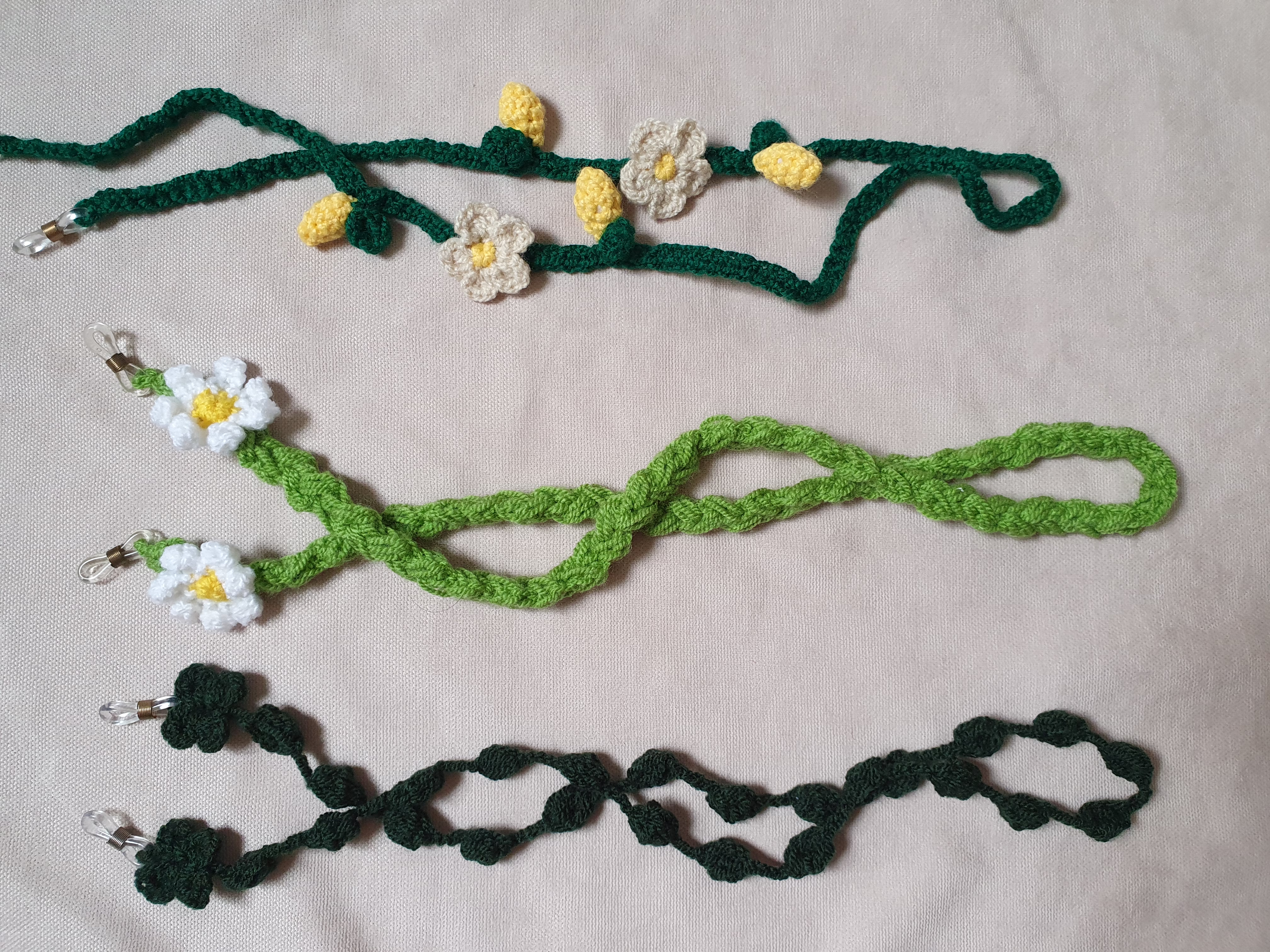 بند عینک بافتنی دست بافت